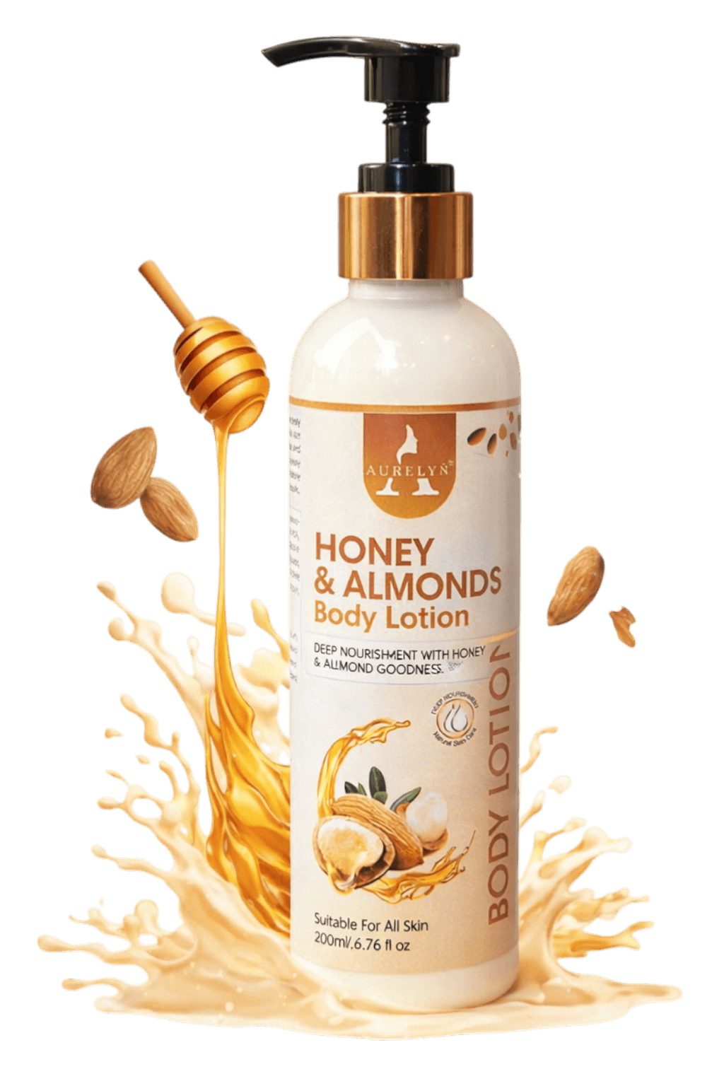 Lotion Bottle with Leaves